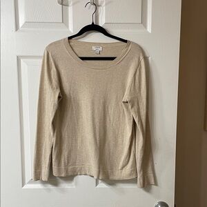 J.Crew Teddie women’s long sleeve shirt, size medium color tan